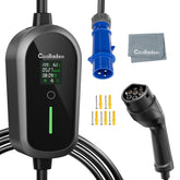 Colladen 7KW tragbares EV-Ladegerät 1 Phase 32A Typ 2 Ladegerät für Elektrofahrzeuge, 8-Stunden-Ladeplan, Ladestation mit einstellbarem Strom und CEE-Stecker