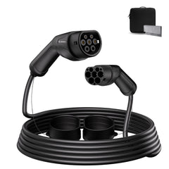 Coolladen Typ 2 Ladekabel für Elektroautos, 22 kW, 32 A, 3-Phasen-EV-Ladegerät mit Tragetasche, kompatibel mit jedem Elektroauto