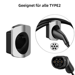 Coolladen EV-Ladegeräthalterung für Typ-2-Ladegerät aus robustem Material, Elektroauto-Wandhalterung, Stecker, Ladekabelhalter, Organizer für alle Wetterbedingungen, Zubehör für Ladestationen von Elektrofahrzeugen