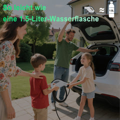 Coolladen Typ 2 Ladekabel Schuko mit App, 3.68KW 1-phasig 6-16A Ladekabel Auto Einstellbarer Strom für 3008/508, C5X, DS7, GLA, Q3, X3, ZOE, ID.3, ID.4 und Anderen PHEV/EV