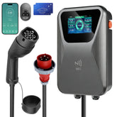 Coolladen 11kW/22kW Festinstallierte Wallbox Typ 2 – OCPP 1.6J Smart Ladestation, RFID-Karte, WLAN/4G/Ethernet, Typ B FI-Schutz (AC 30mA + DC 6mA) Elektroauto Wandladestation