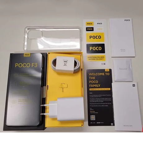 POCO F3 5G Smartphone Snapdragon 870 8GB RAM+256GB ROM - EU Version 6,67-Zoll-AMOLED-Display 120 Hz, 48MP-Quad-Rückkamera, 20MP-Frontkamera