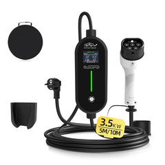 Daolar 3,6kW Mobiles Ladegerät | Schuko auf Typ 2 | 16A Einstellbar | 1-12h Zeitverzögerung