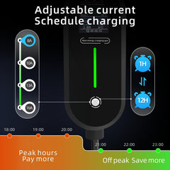 Daolar 3,6kW Mobiles Ladegerät | Schuko auf Typ 2 | 16A Einstellbar | 1-12h Zeitverzögerung