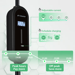 Coolladen 3,6kW Mobiles EV Ladegerät | Typ 2 auf Schuko | 16A Einstellbar | 1-12h Timer