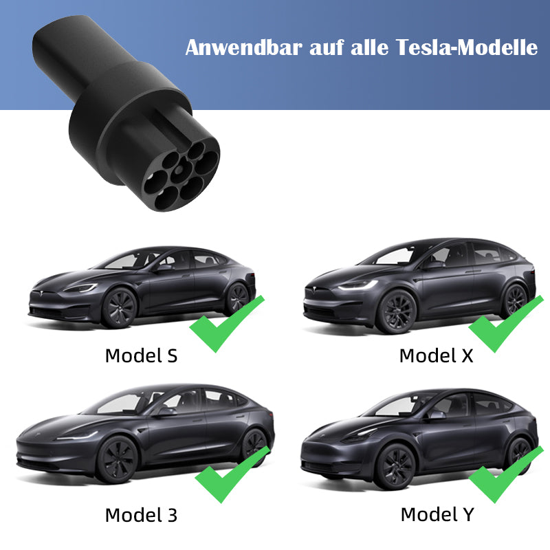 Coolladen Typ 2 auf TESLA EV-Ladeadapter 16A/32A Ladeanschluss für Elektrofahrzeuge