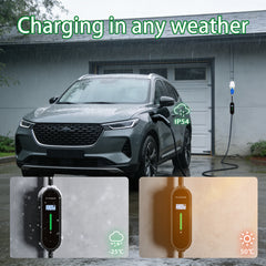 Coolladen 7,4kW Mobiles EV Ladegerät Ladekabel | 32A CEE auf Typ 2 | 1-12h Timer