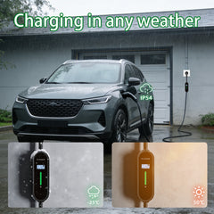 Coolladen 3,6kW Mobiles EV Ladegerät | Typ 2 auf Schuko | 16A Einstellbar | 1-12h Timer