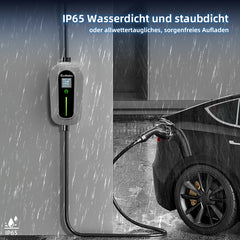 Coolladen Ladekabel Typ 2 CEE Stecker 11 KW [3-Phasig|5m|6-16A] Mit Einstellbarer Ladeleistung,Ladestation Und EV-Ladegerät Für ID.3/4/5, E-Up, E-Tron, Zoe Und Andere EV