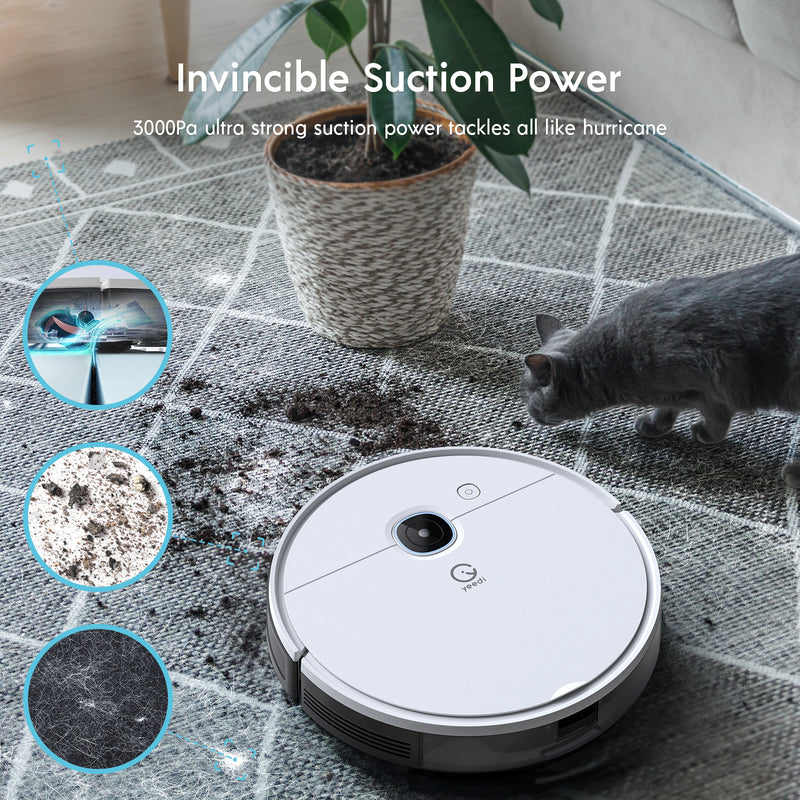 Neue yeedi Vac Station Staubsauger Roboter  Selbst-Entleerung Teppich Erkennen Wischen Automatische Staub Sammlung Smart Mapping 200min- EU Version