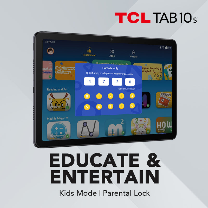 TCL TAB 10S Tablet 10.1" FHD IPS 8000mAh 8MP AF Kamera Office Unterstützung TF Karte - EU Version