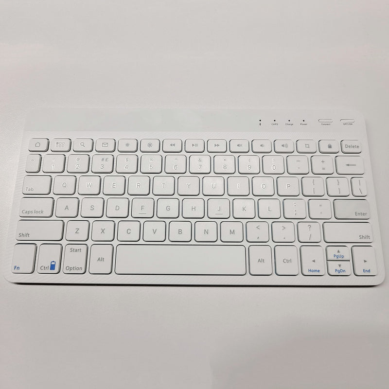 TCL alcatel KB 30 Kabellose Tastatur - Weiß Bluetooth Ultraflacher tragbarer Mini Tastatur